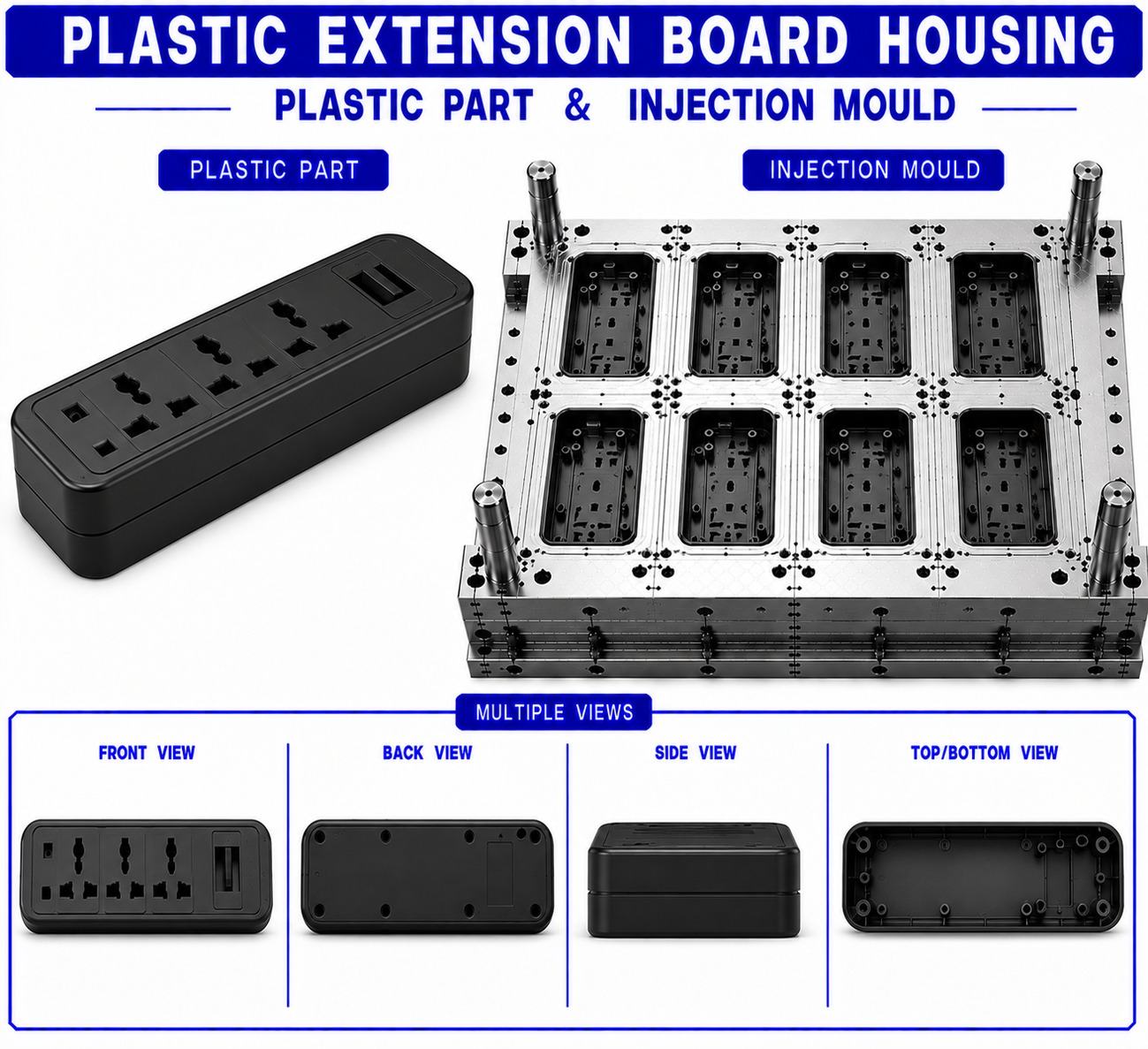 Plastic Extension Board Housing Mould and Moulding Service